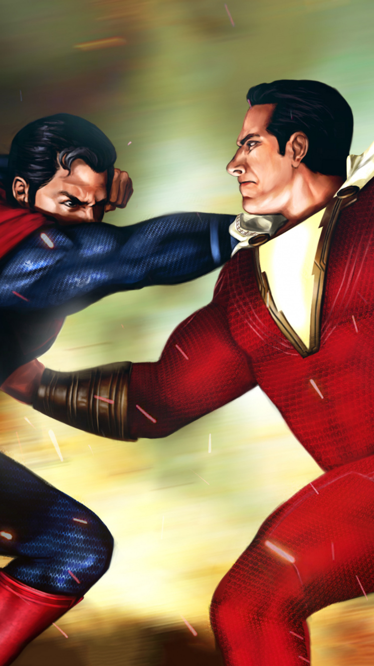 Обои Супермен, Шазам, Бэтмен, супергерой, герой в разрешении 750x1334