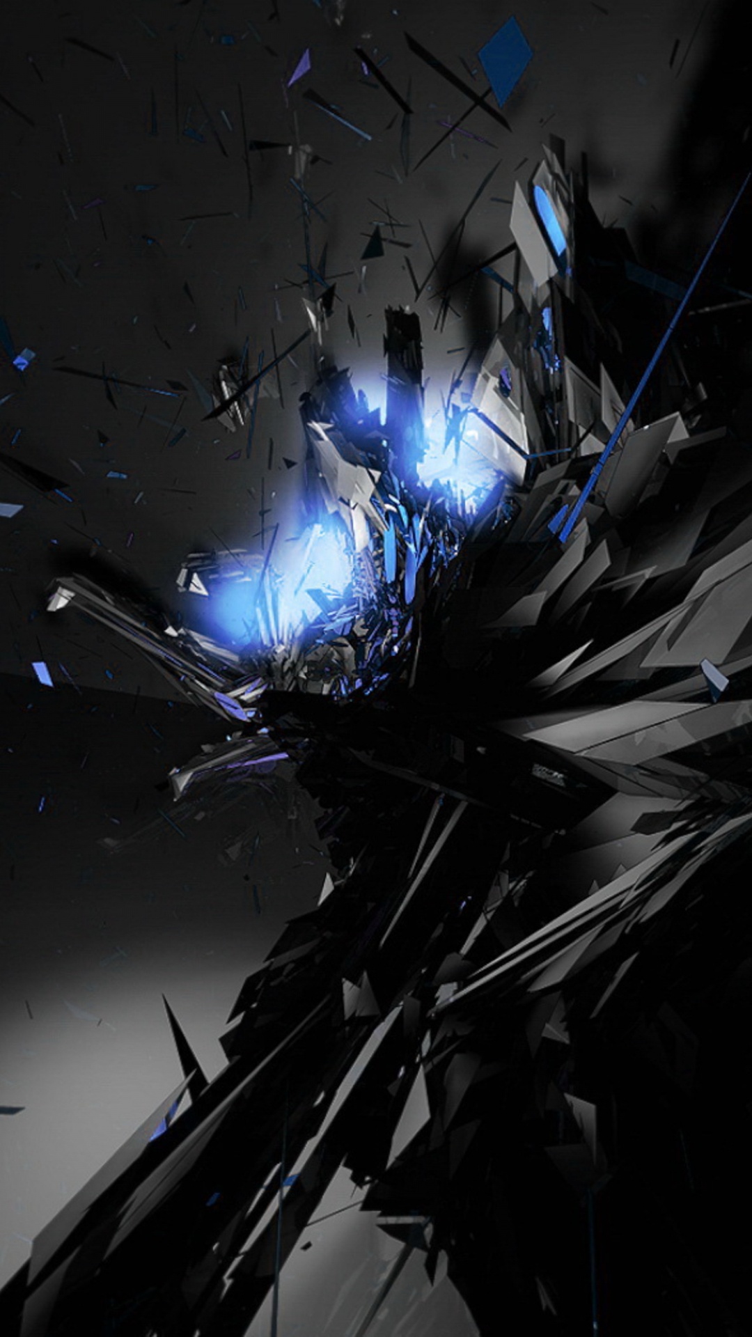 Обои синий, свет, темнота, вода, электрик в разрешении 1080x1920