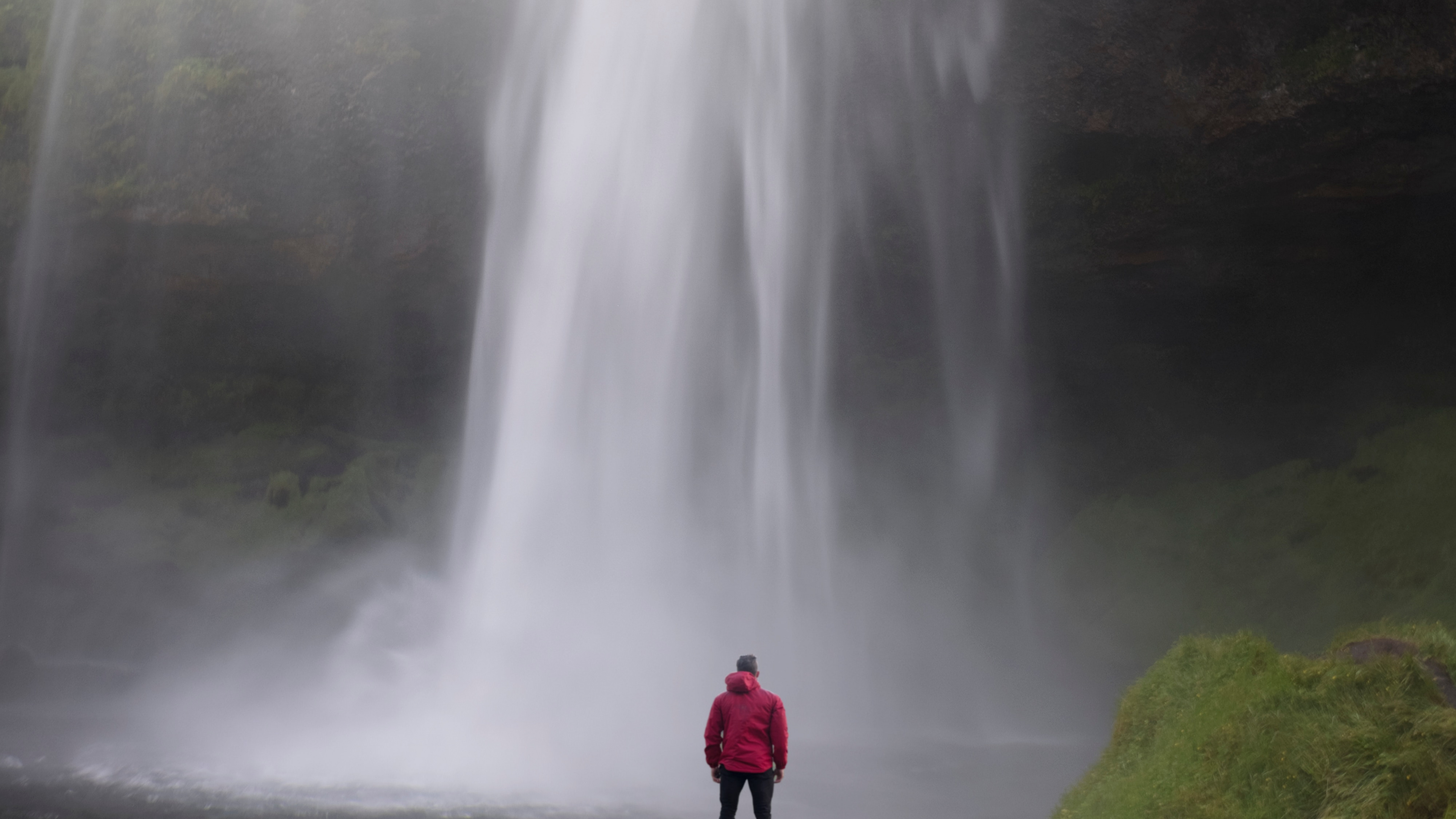 Обои водопад, водоток, гидроресурсы, вода, нагорье в разрешении 3840x2160