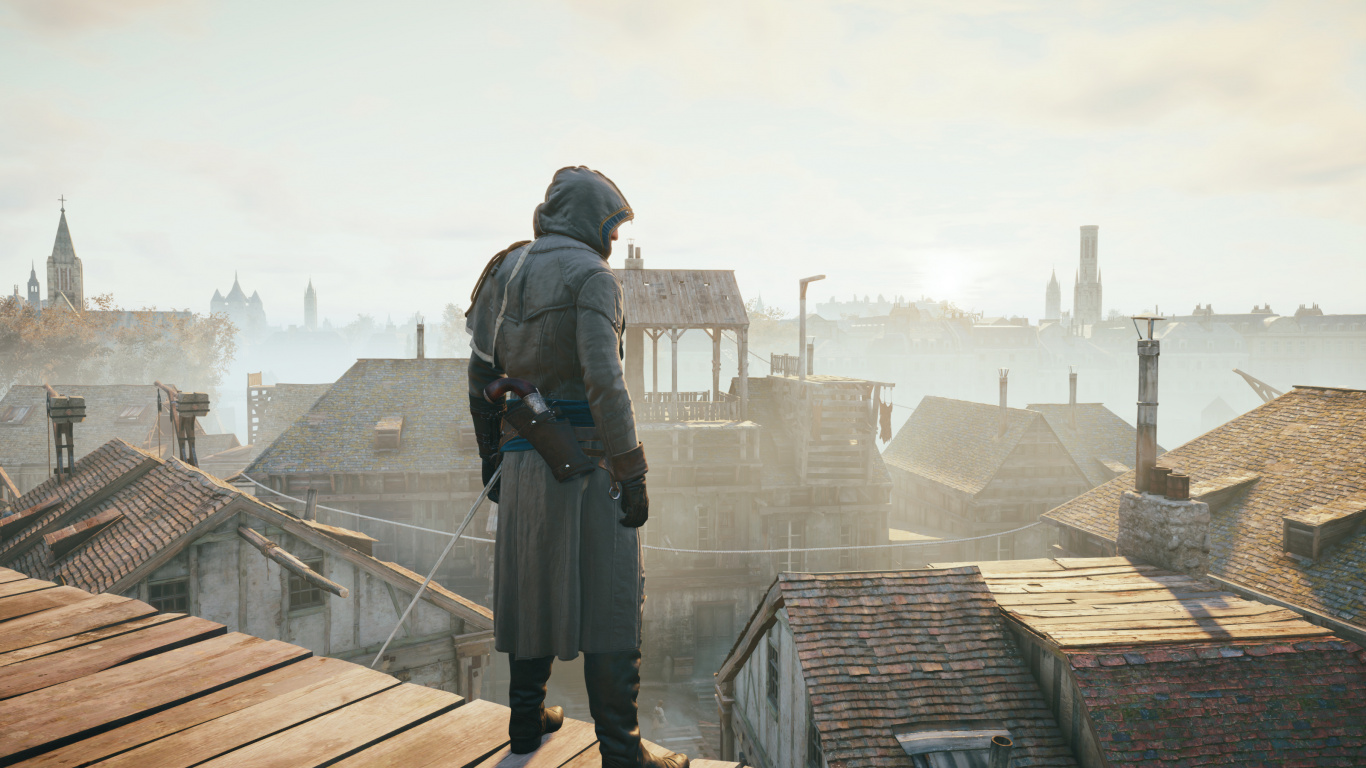 Обои крыша, небо, открытый структуру в разрешении 1366x768