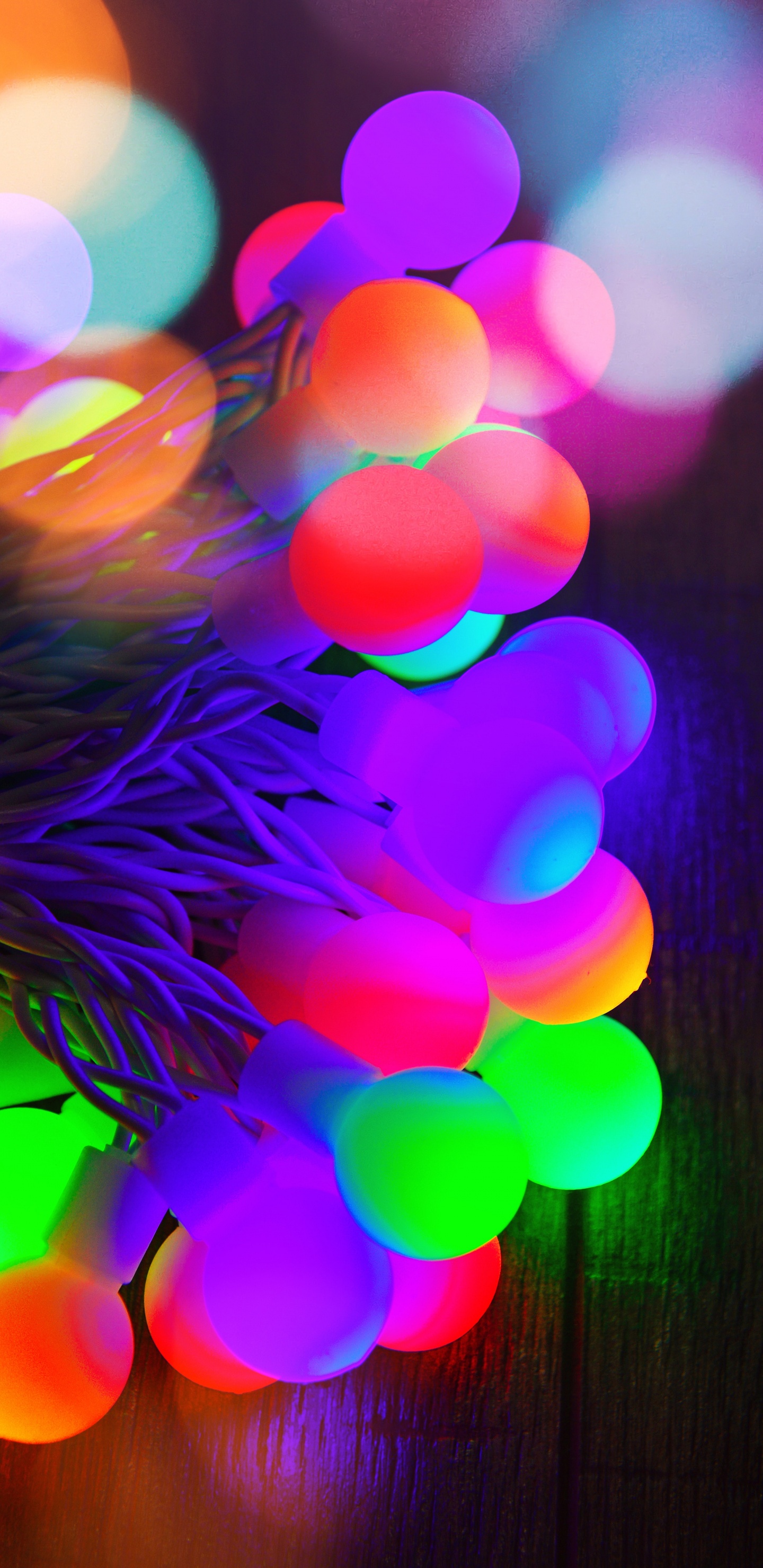 Обои свет, пурпур, розовый, освещение, красочность в разрешении 1440x2960