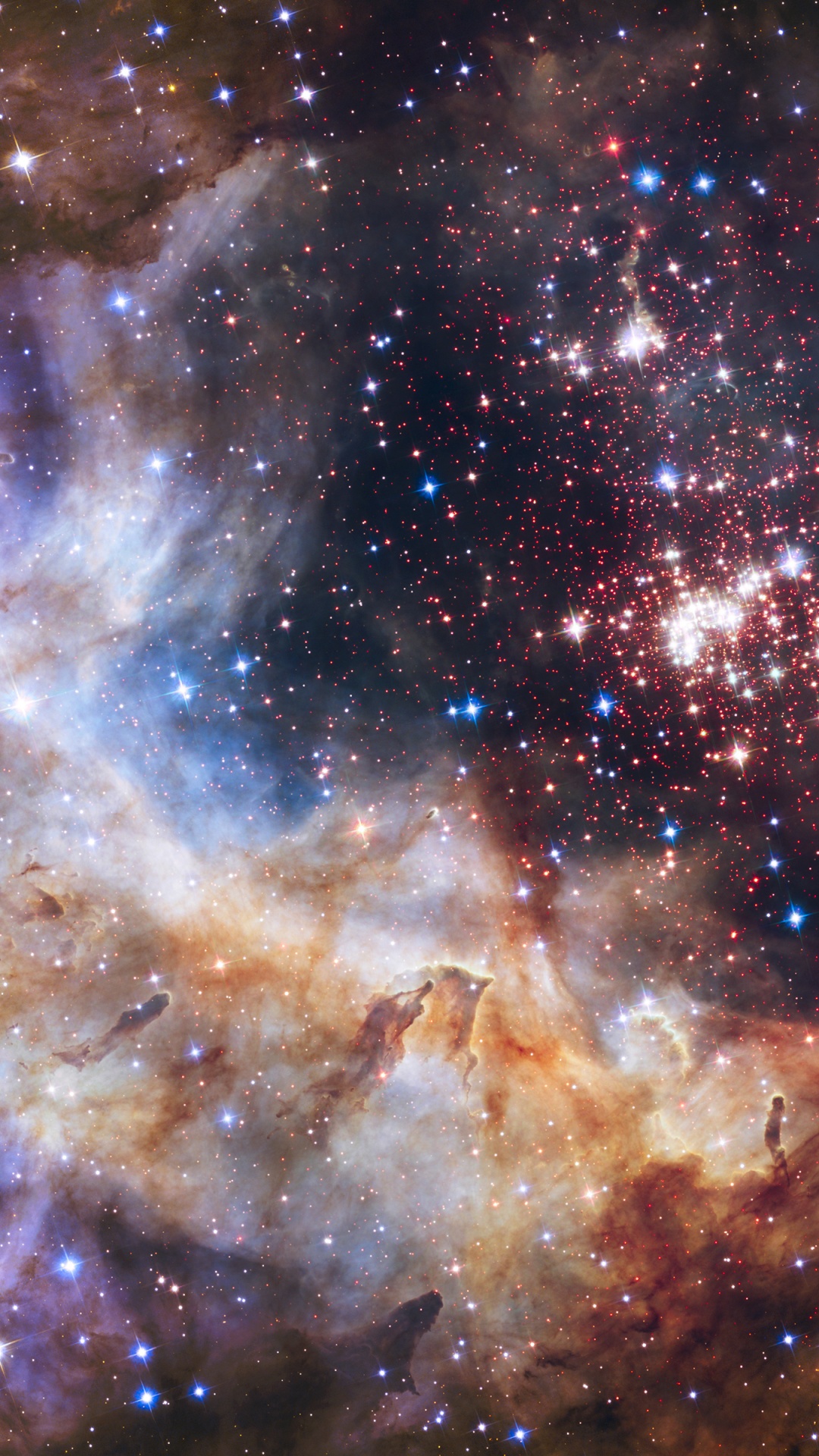 Обои космический телескоп Хаббл, космос, туманность, Галактика, природа в разрешении 1080x1920