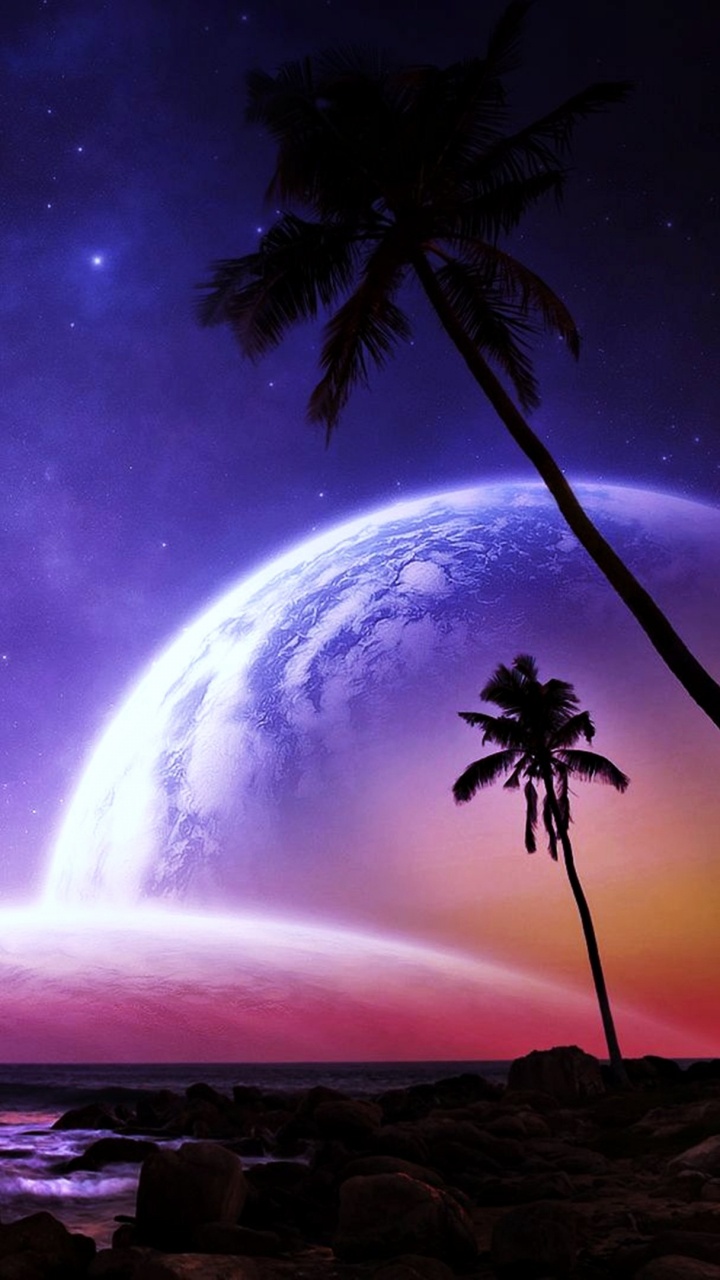 Обои земля, Галактика, планета, природа, свет в разрешении 720x1280