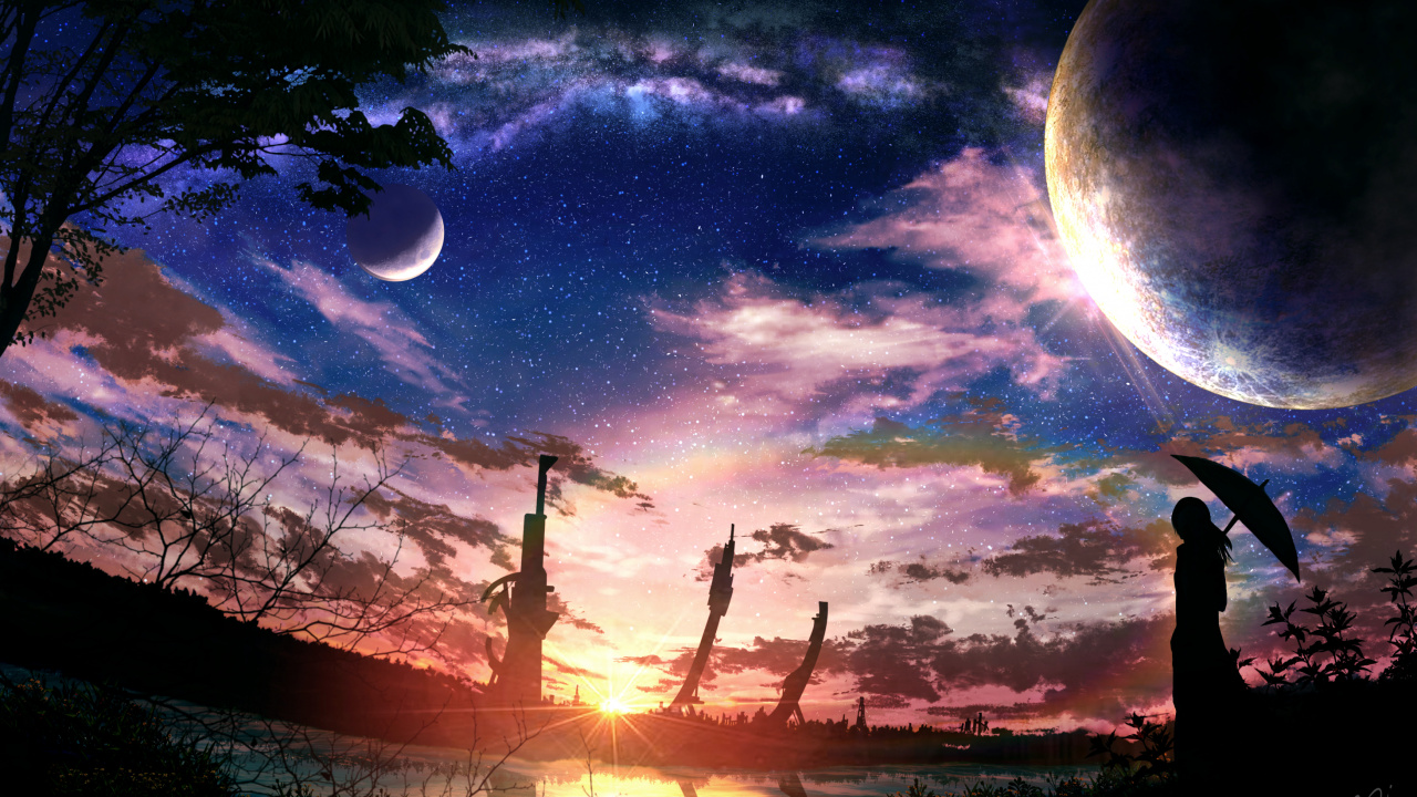 Обои арт, облако, атмосфера, астрономический объект, космос в разрешении 1280x720