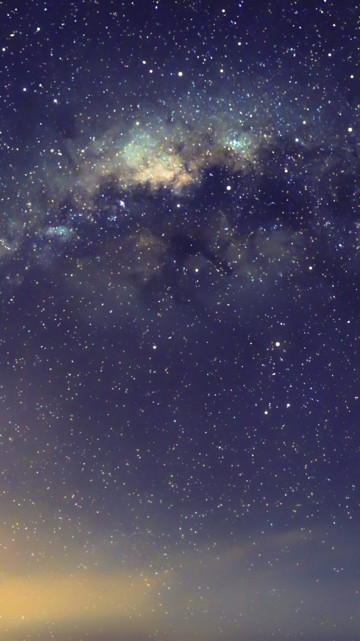 Обои Галактика, атмосфера, астрономический объект, звезда, ночь в разрешении 720x1280