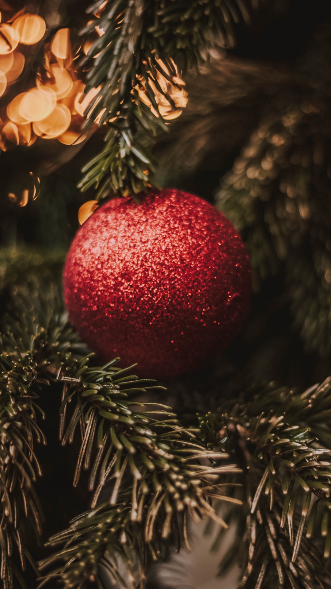 Обои Рождественский день, Новый год, рождественский орнамент, Рождество, дерево в разрешении 1080x1920