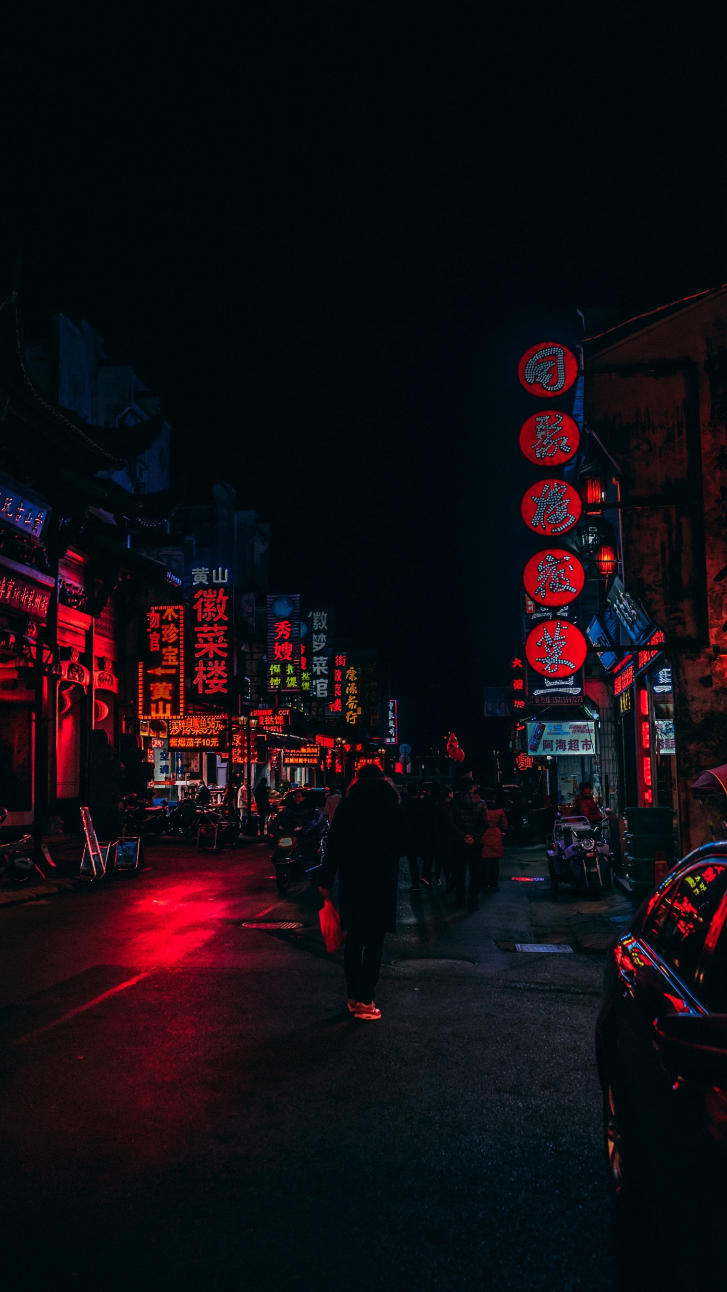 Обои китайский квартал, Шанхай, Япония, колесо, шина в разрешении 1440x2560