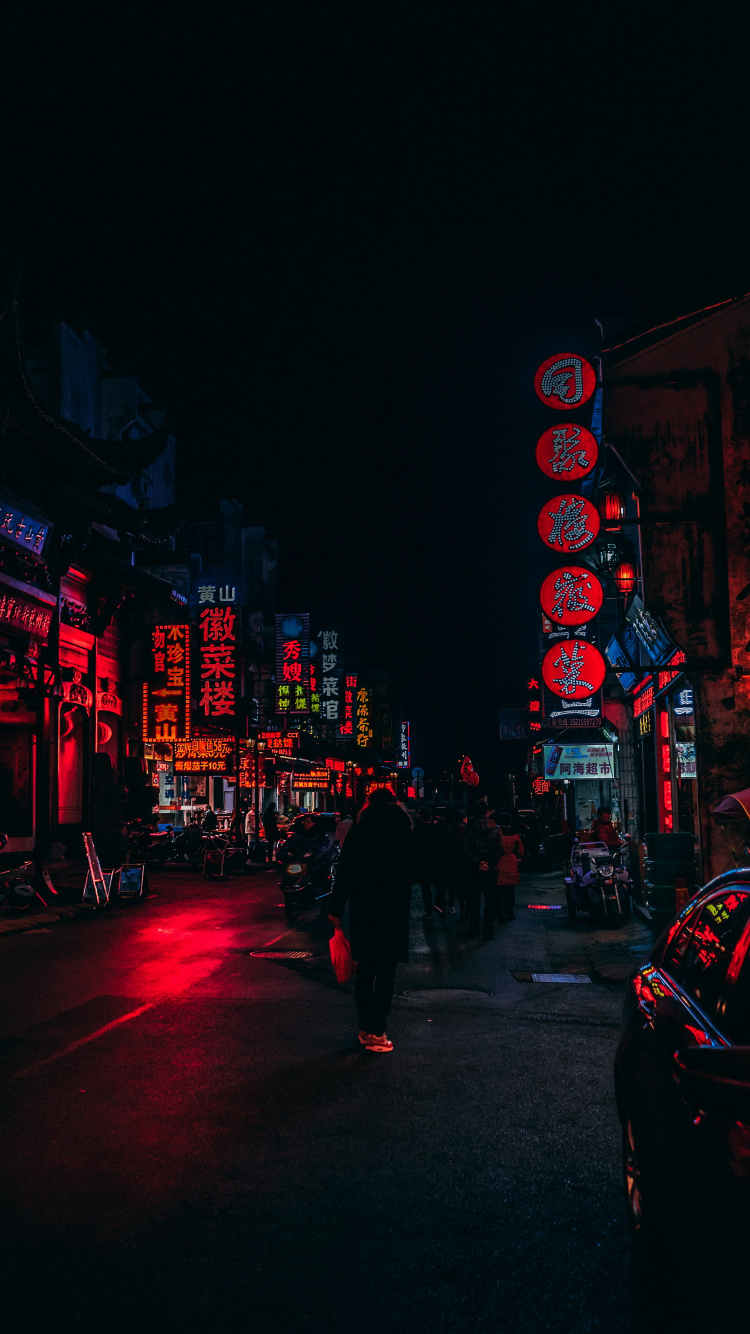 Обои китайский квартал, Шанхай, Япония, колесо, шина в разрешении 750x1334