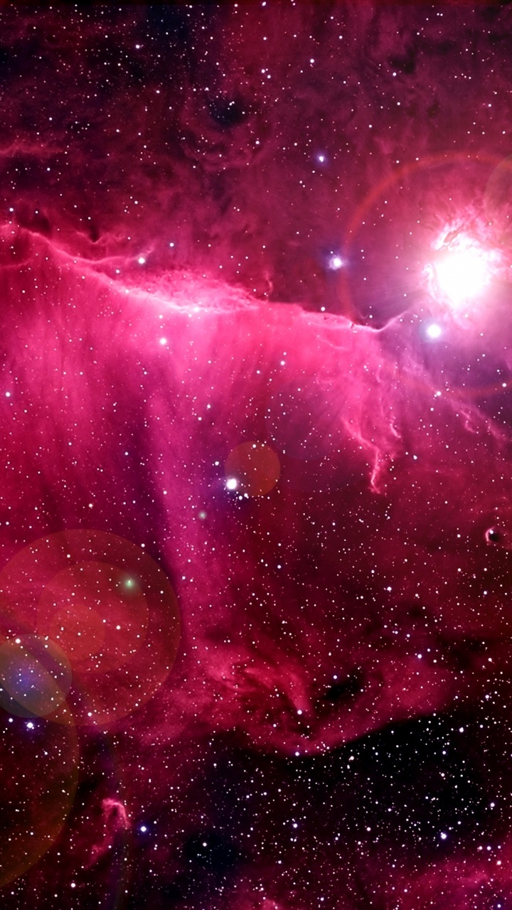 Обои туманность, космическое пространство, астрономический объект, розовый, пурпур в разрешении 720x1280