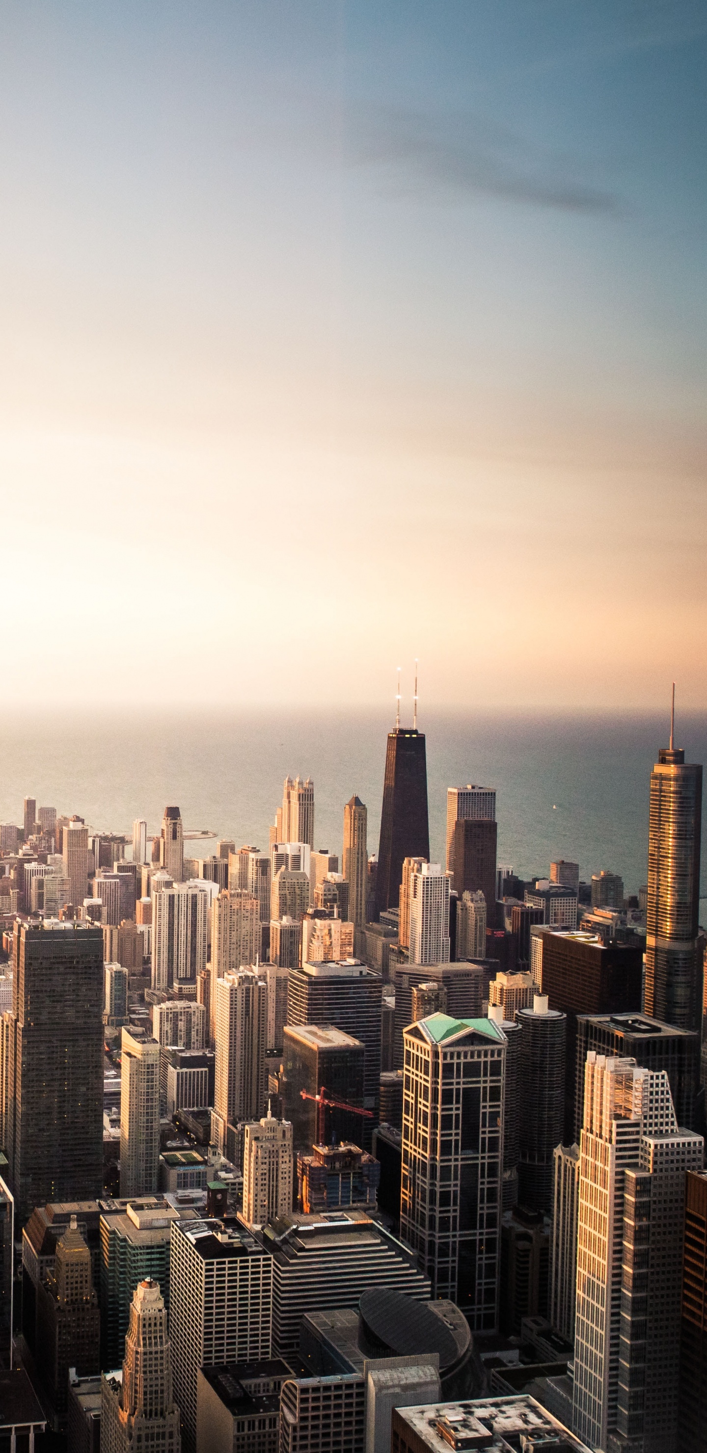 Обои Чикаго, город, городской пейзаж, городской район, метрополия в разрешении 1440x2960