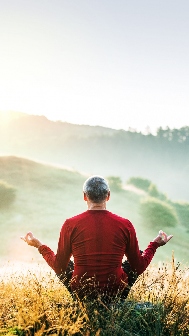 Обои мысль, Люди в природе, природа, сенокосное угодье, гора в разрешении 750x1334