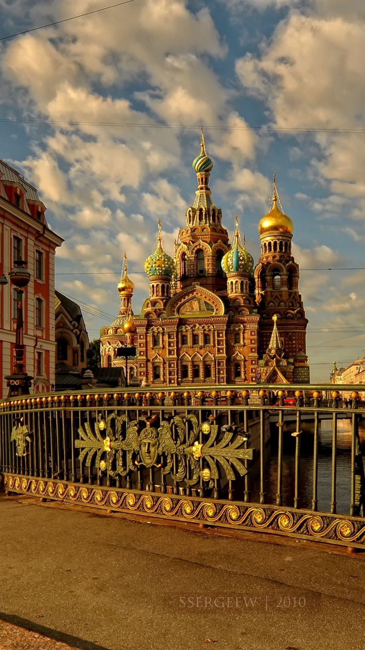 Обои Церковь Спаса на Крови, ориентир, город, городок, здание в разрешении 750x1334