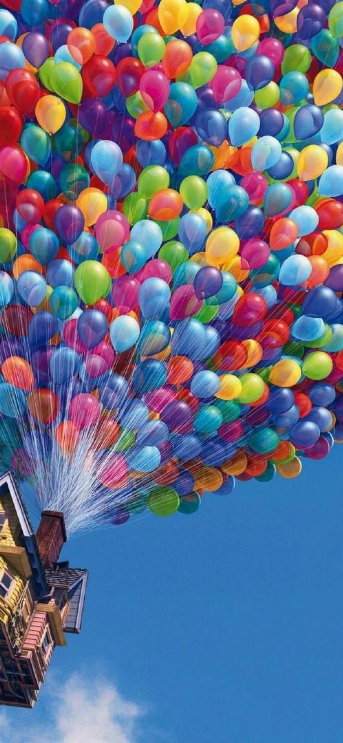 Обои воздушный шарик, пиксар, полеты на воздушном шаре, досуг, Уолт Дисней в разрешении 1125x2436