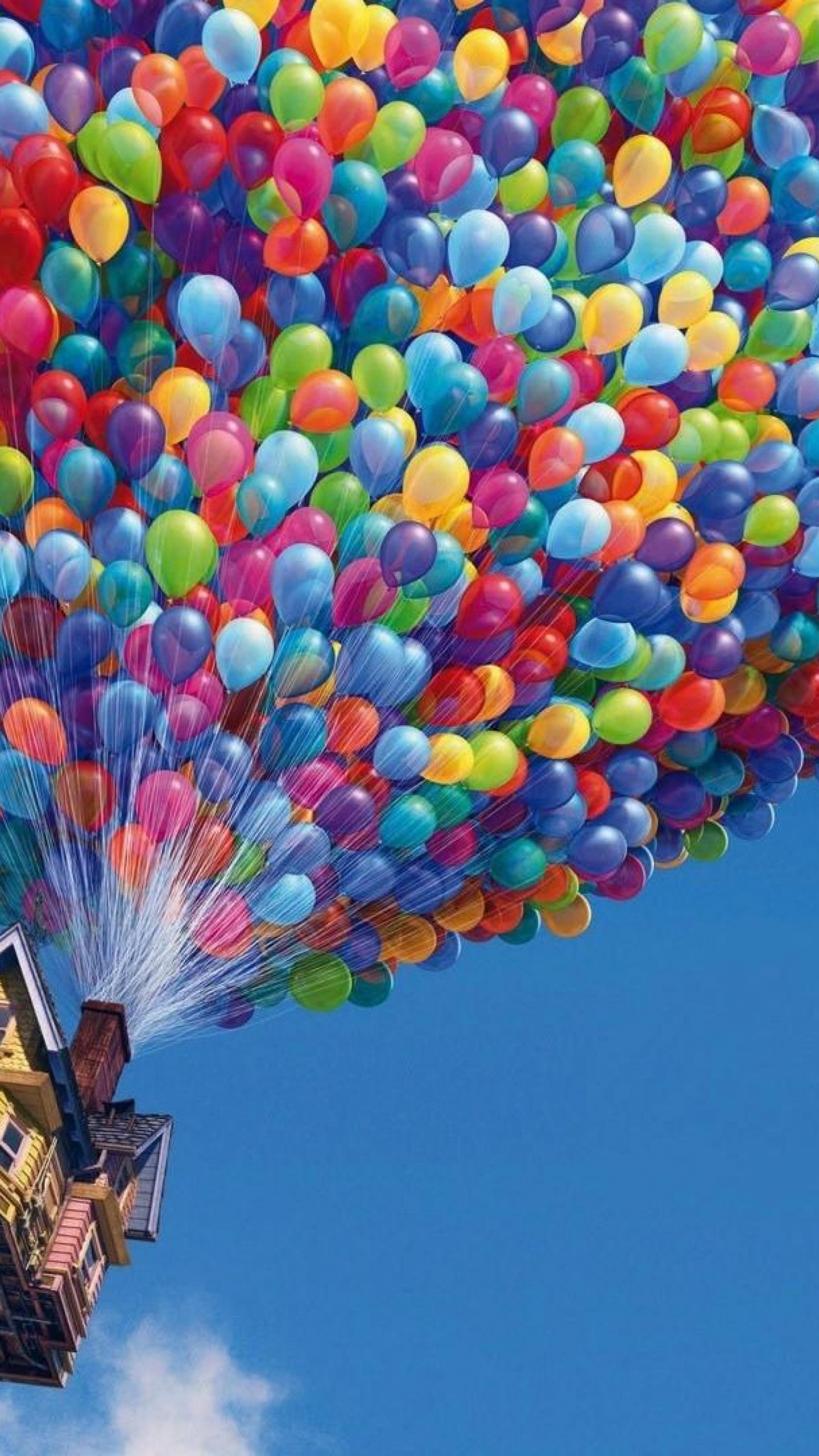 Обои воздушный шарик, пиксар, полеты на воздушном шаре, досуг, Уолт Дисней в разрешении 1440x2560