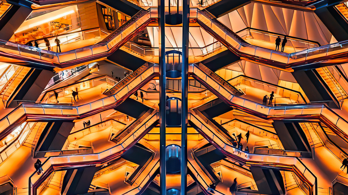 Обои Белла Дедукшн Парк, линия, симметрия, полутона и оттенки, узор в разрешении 1366x768