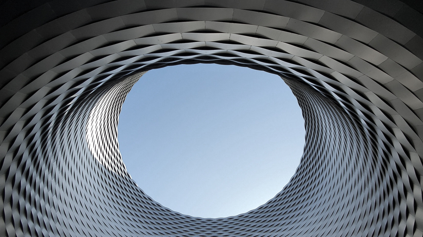 Обои Базель, свет, круг, вода, архитектура в разрешении 1366x768