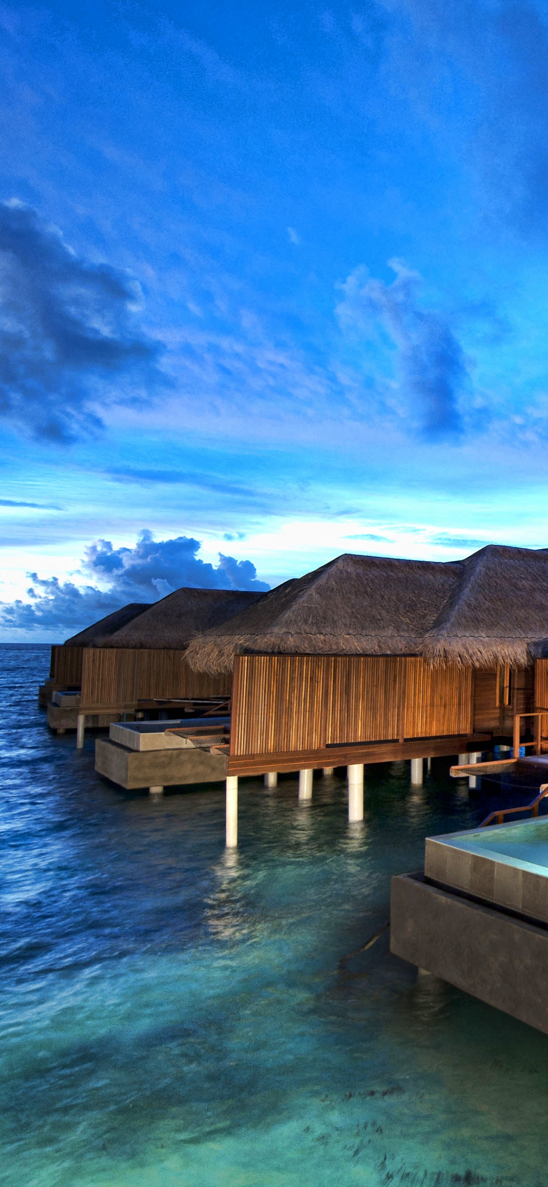 Обои прибежище, путешествие, пляж, отпуск, вилла в разрешении 1125x2436