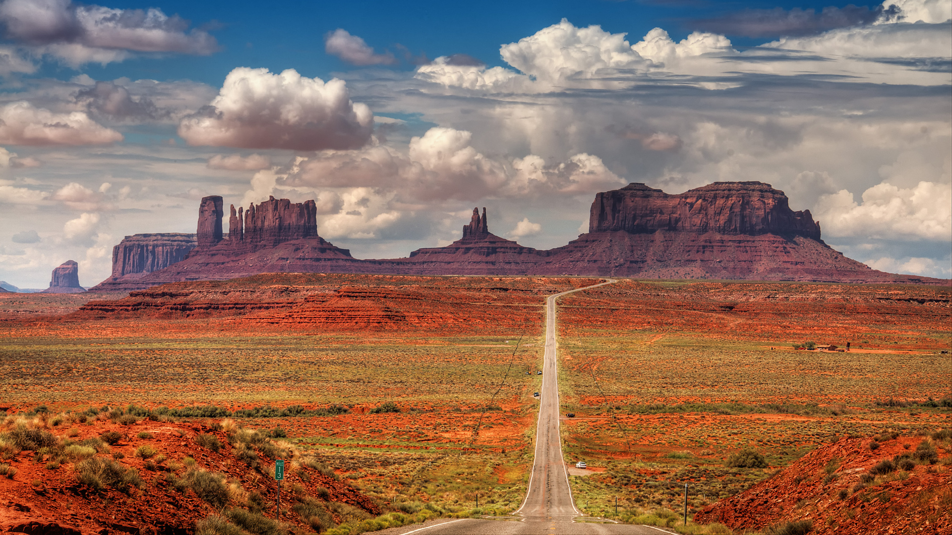 Обои долина монументов, Долина, горный рельеф, бьютт, ориентир в разрешении 1920x1080