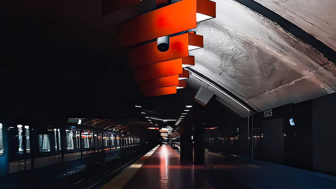 Обои свет, люминесцентная лампа, архитектура, иллюстрация, потолок в разрешении 1366x768