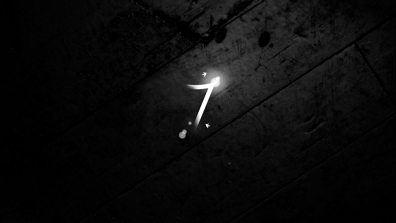 Обои windows 7, microsoft windows, черный, темнота, свет в разрешении 1280x720