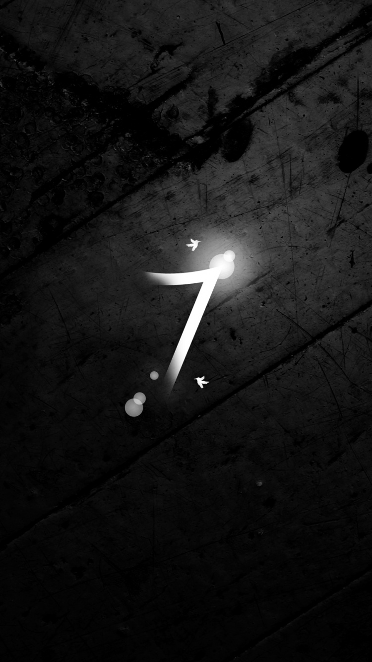 Обои windows 7, microsoft windows, черный, темнота, свет в разрешении 750x1334