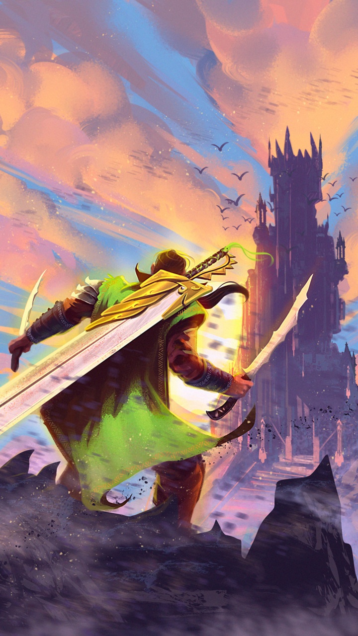 Обои The Legend of Zelda, иллюстрация, визуальное искусство, арт, художественная краска в разрешении 720x1280