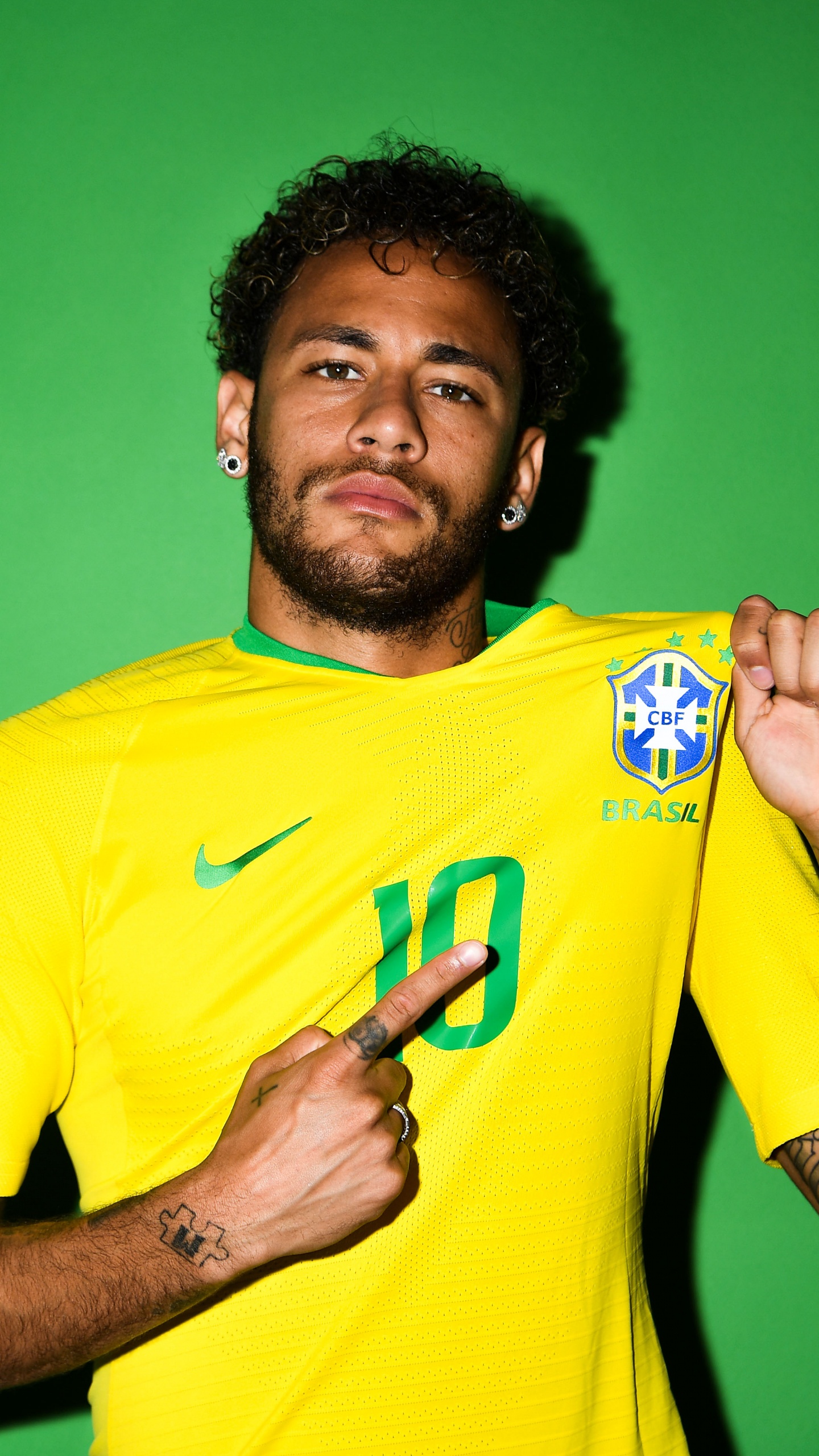 Обои Неймар Jr Бразилия, Неймар, ЧМ 2018, сборная Бразилии по футболу, Бразилия в разрешении 1440x2560