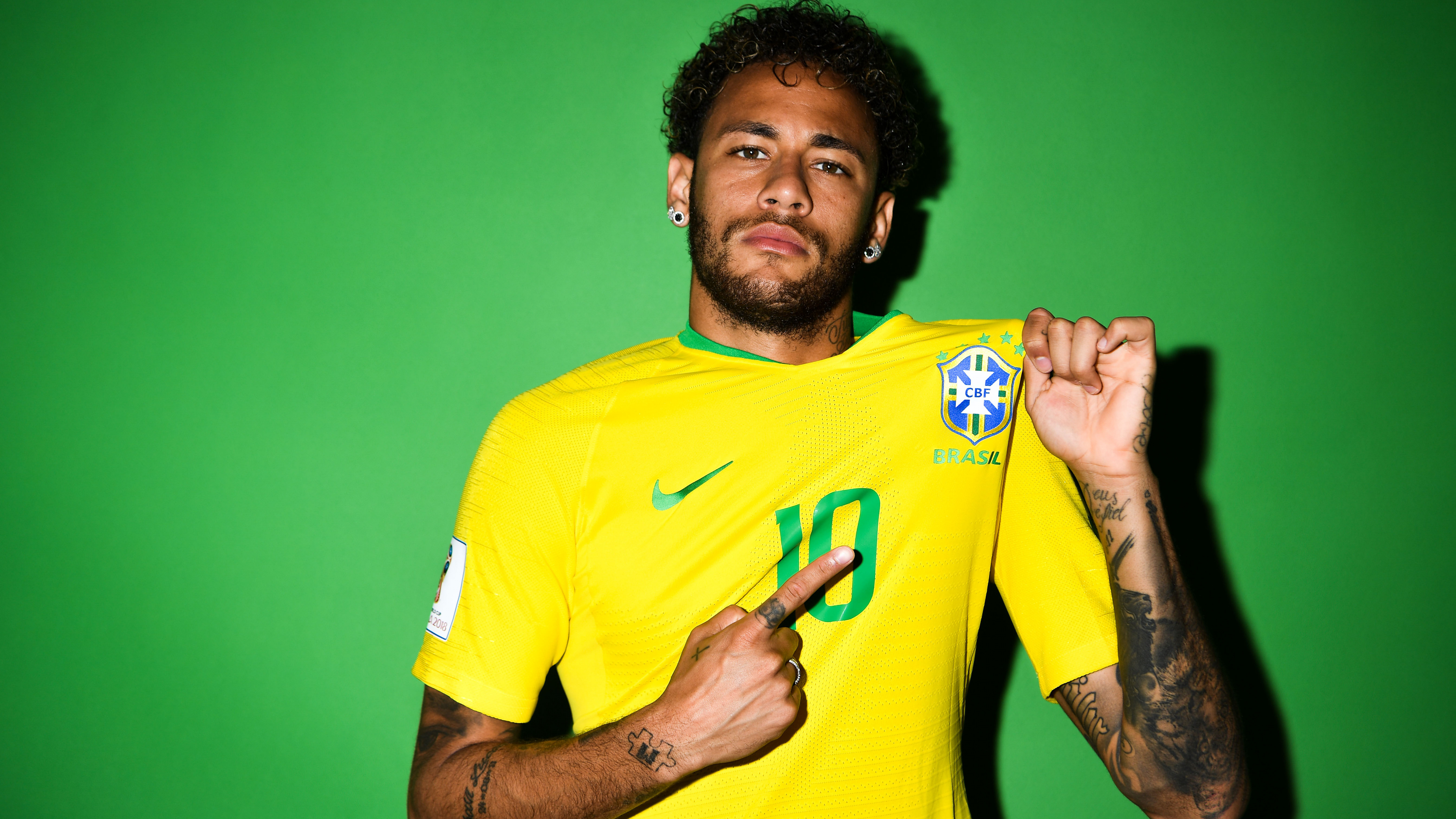 Обои Неймар Jr Бразилия, Неймар, ЧМ 2018, сборная Бразилии по футболу, Бразилия в разрешении 3840x2160