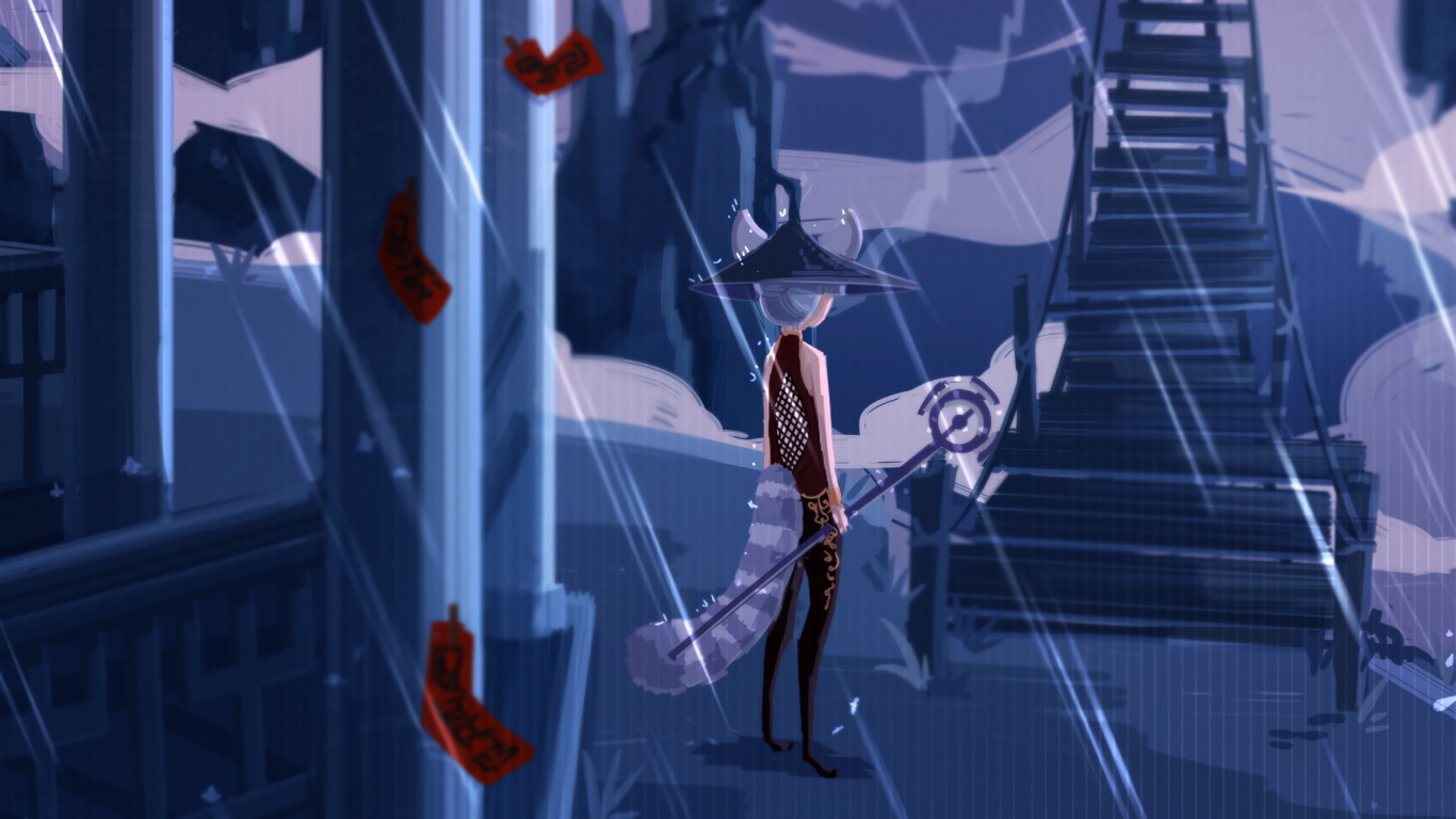 Обои фан арт, иллюстрация, приключенческая игра, графический дизайн, арт в разрешении 1366x768