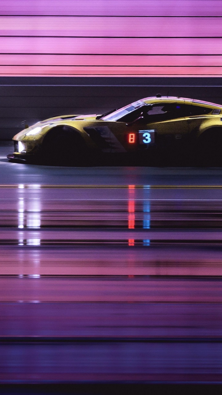 Обои авто, суперкар, спорткар, пурпур, автогонки в разрешении 720x1280