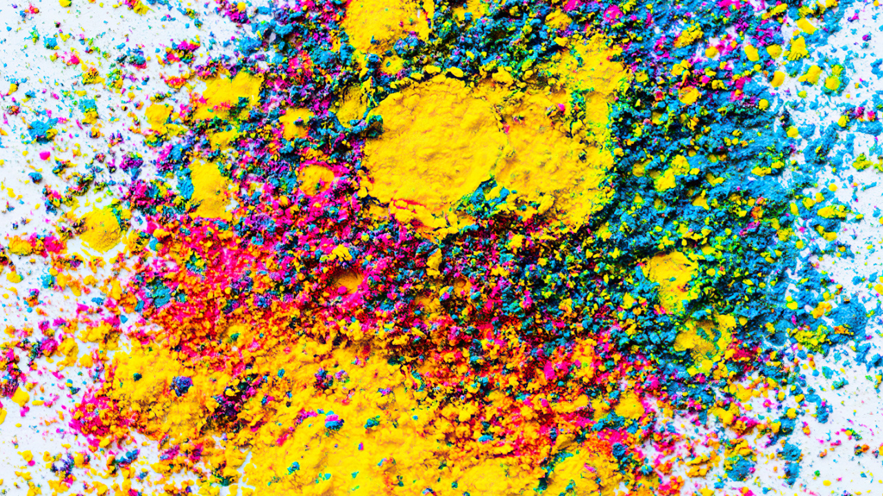 Обои узор, цветной, арт, живопись, растение в разрешении 1280x720