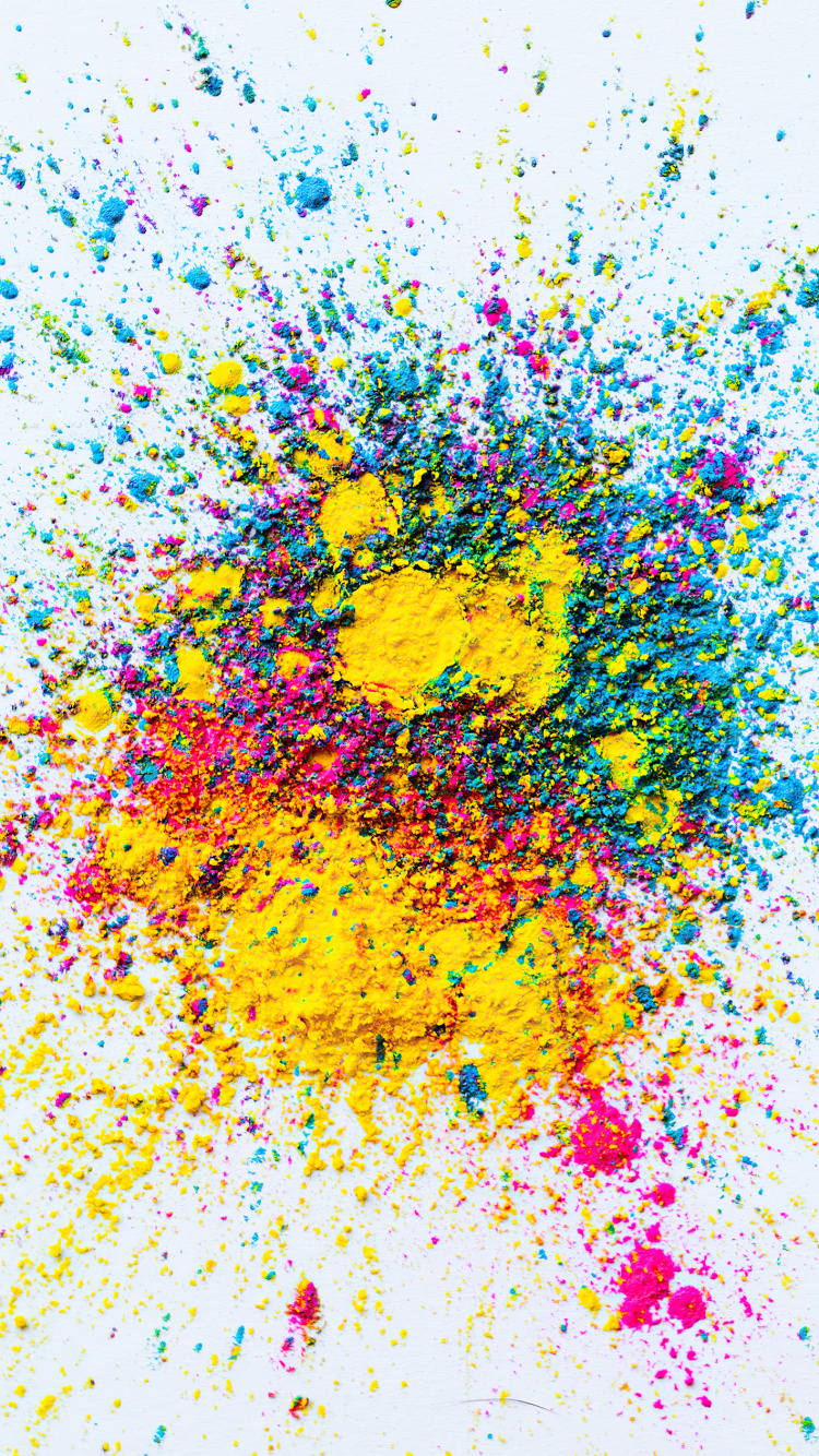 Обои узор, цветной, арт, живопись, растение в разрешении 750x1334