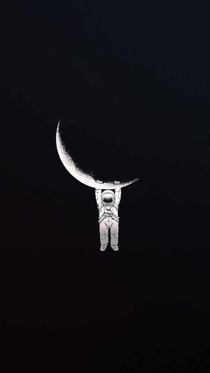 Обои темнота, черный, лого, монохромный, символ в разрешении 720x1280