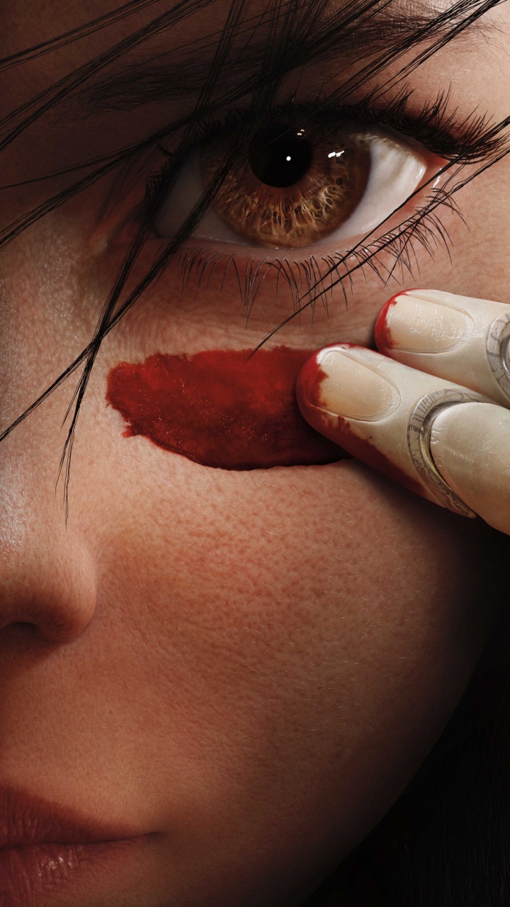 Обои Алита Боевой Ангел, Боевой Ангел Алита, экшн, общество визуальных эффектов, фонограмма в разрешении 720x1280