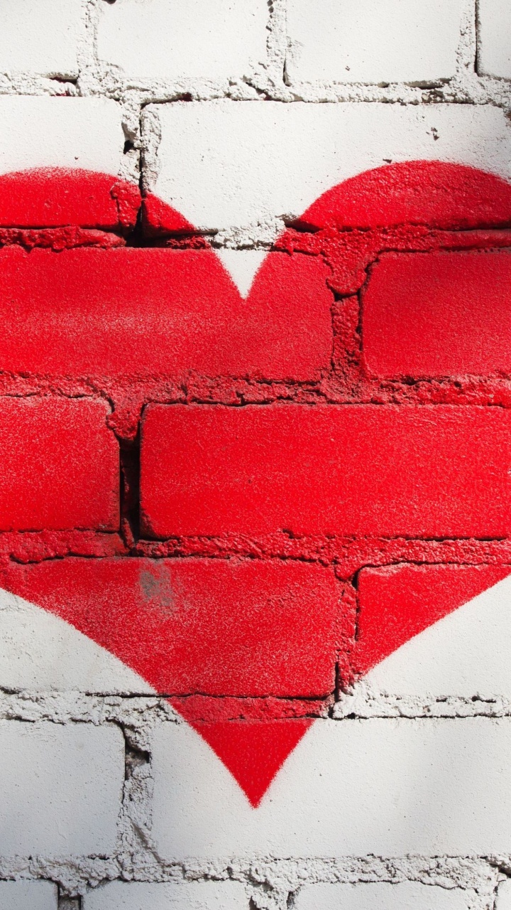 Обои сердце, роман, красный цвет, любовь, орган в разрешении 720x1280