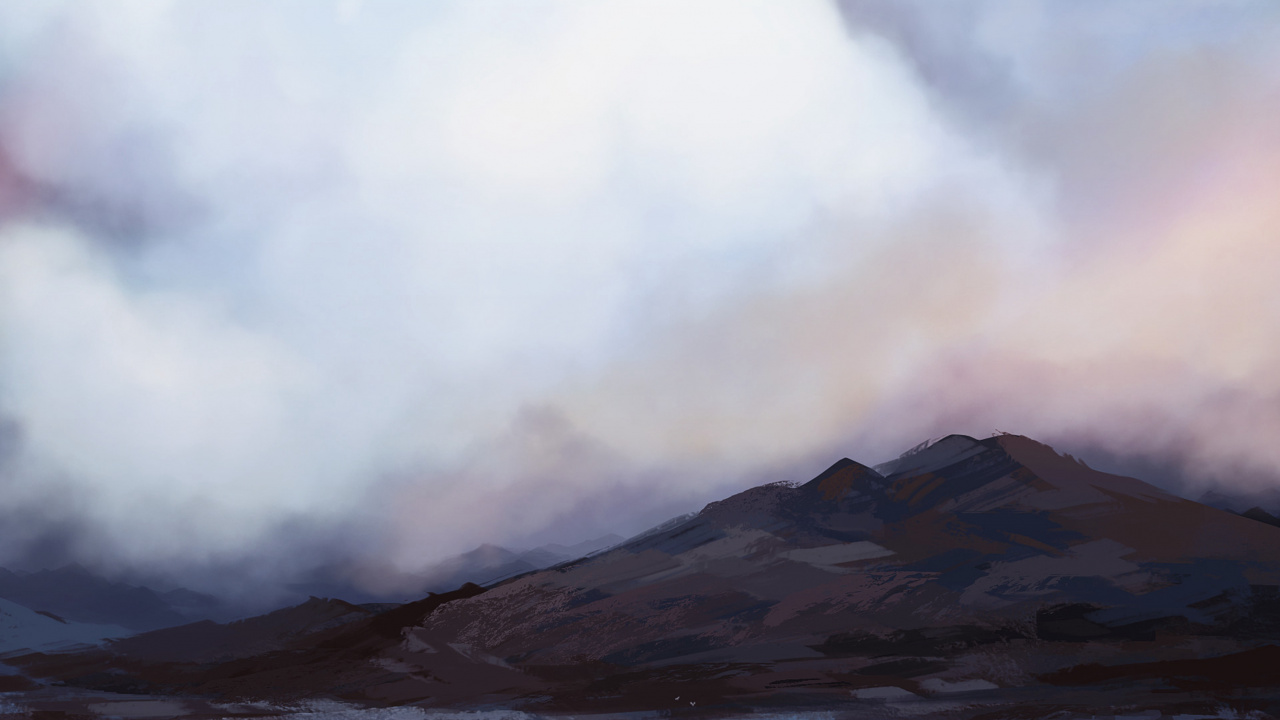 Обои облако, нагорье, гора, горный рельеф, дикая местность в разрешении 1280x720