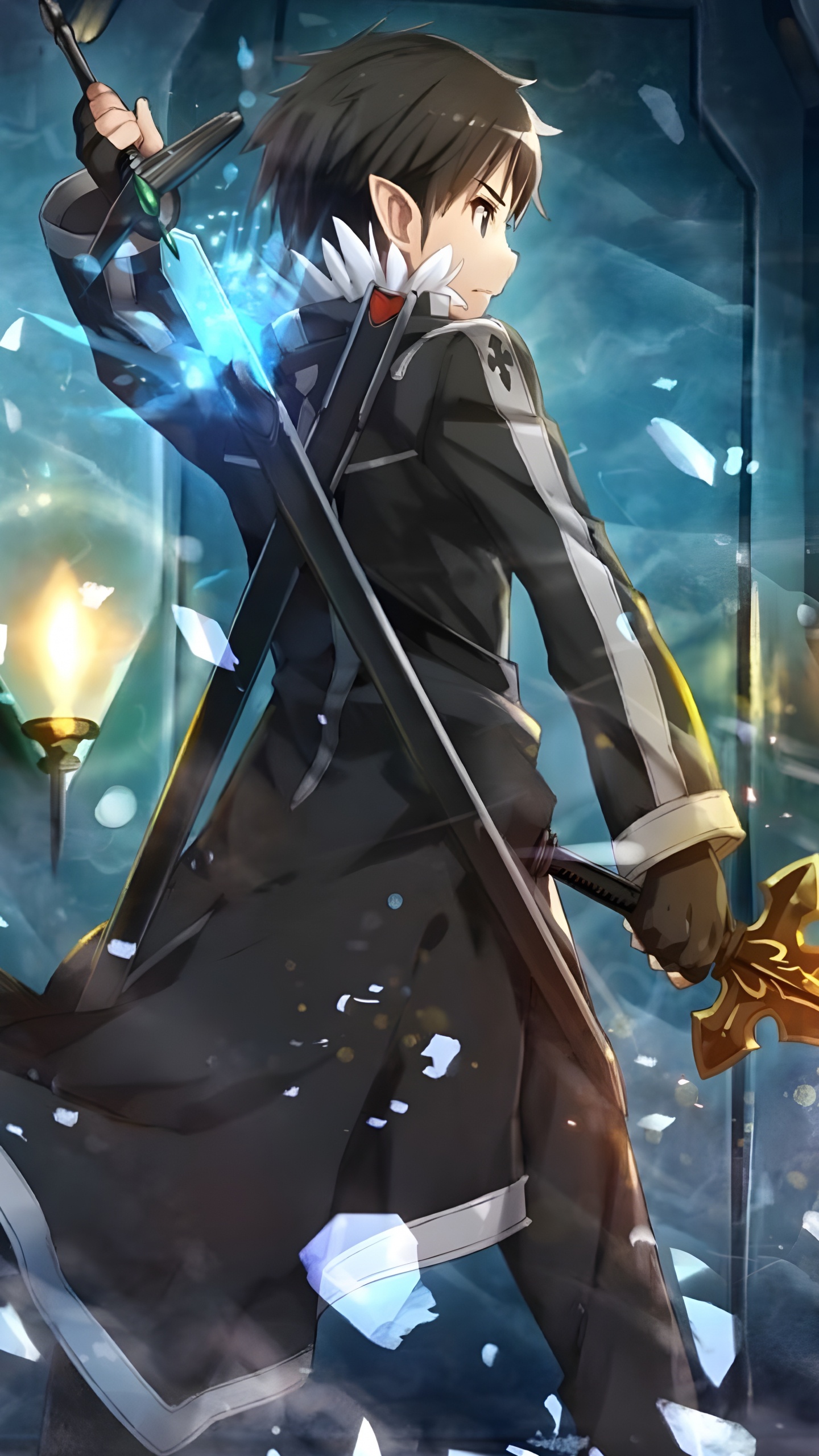 Обои аниме кирито, Кирито, Асуна, постер, мультик в разрешении 1440x2560