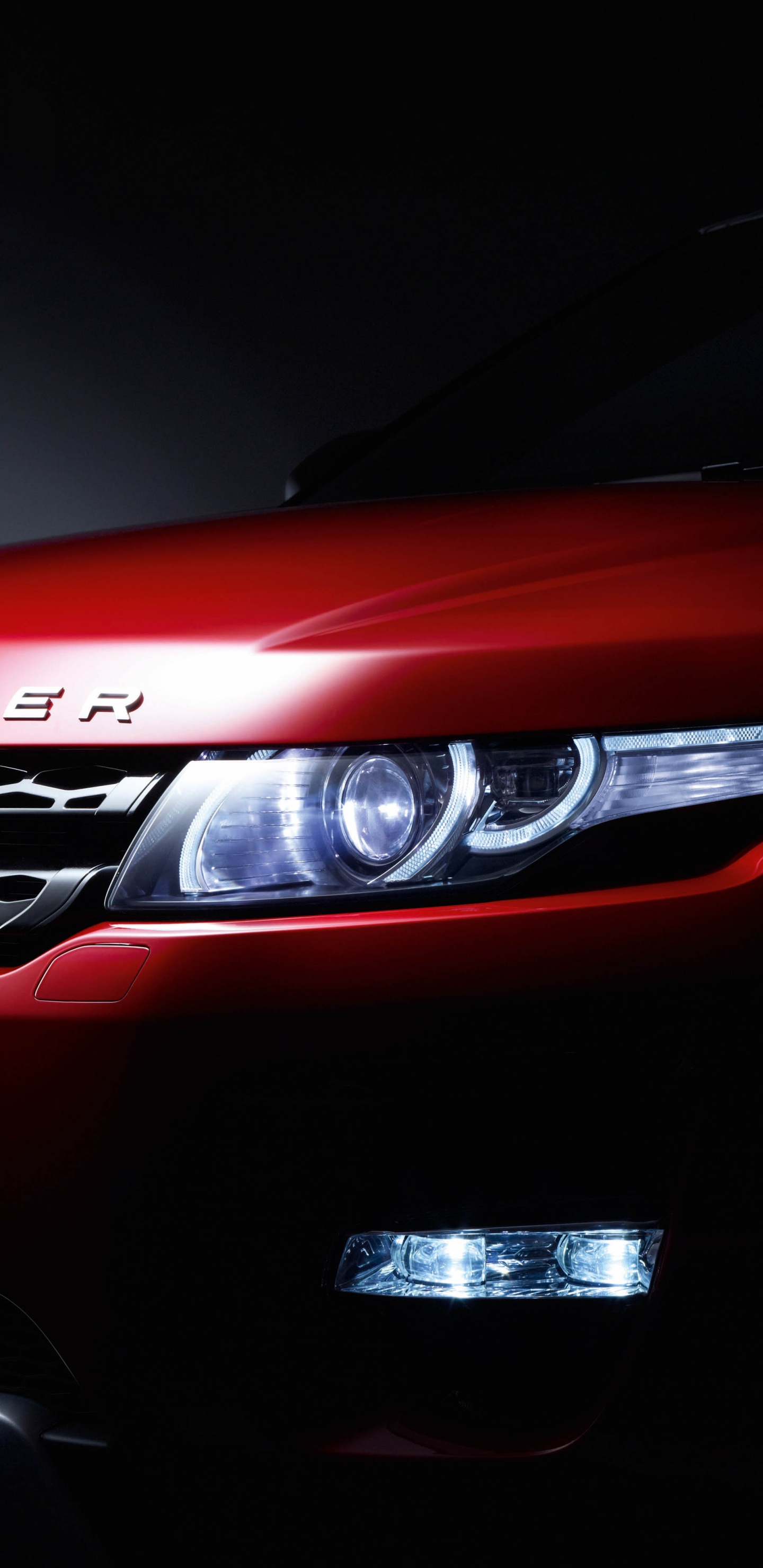 Обои land rover, авто, фара, автомобильное освещение, свет в разрешении 1440x2960