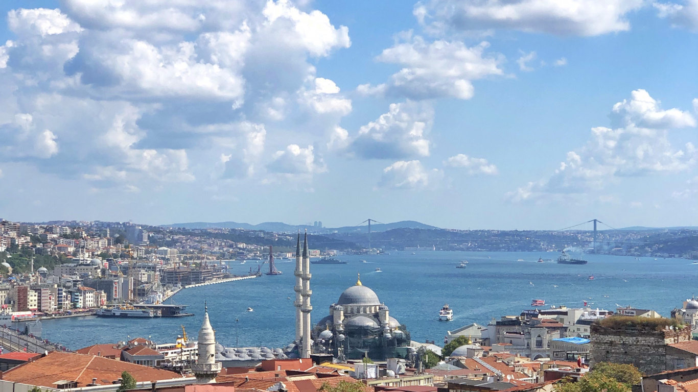 Обои крыша, Хаус, кучевое облако, море, побережье в разрешении 1366x768