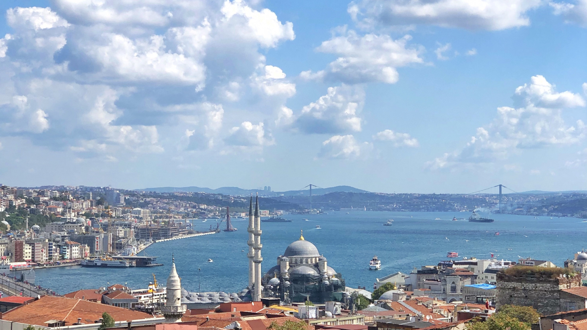 Обои крыша, Хаус, кучевое облако, море, побережье в разрешении 1920x1080