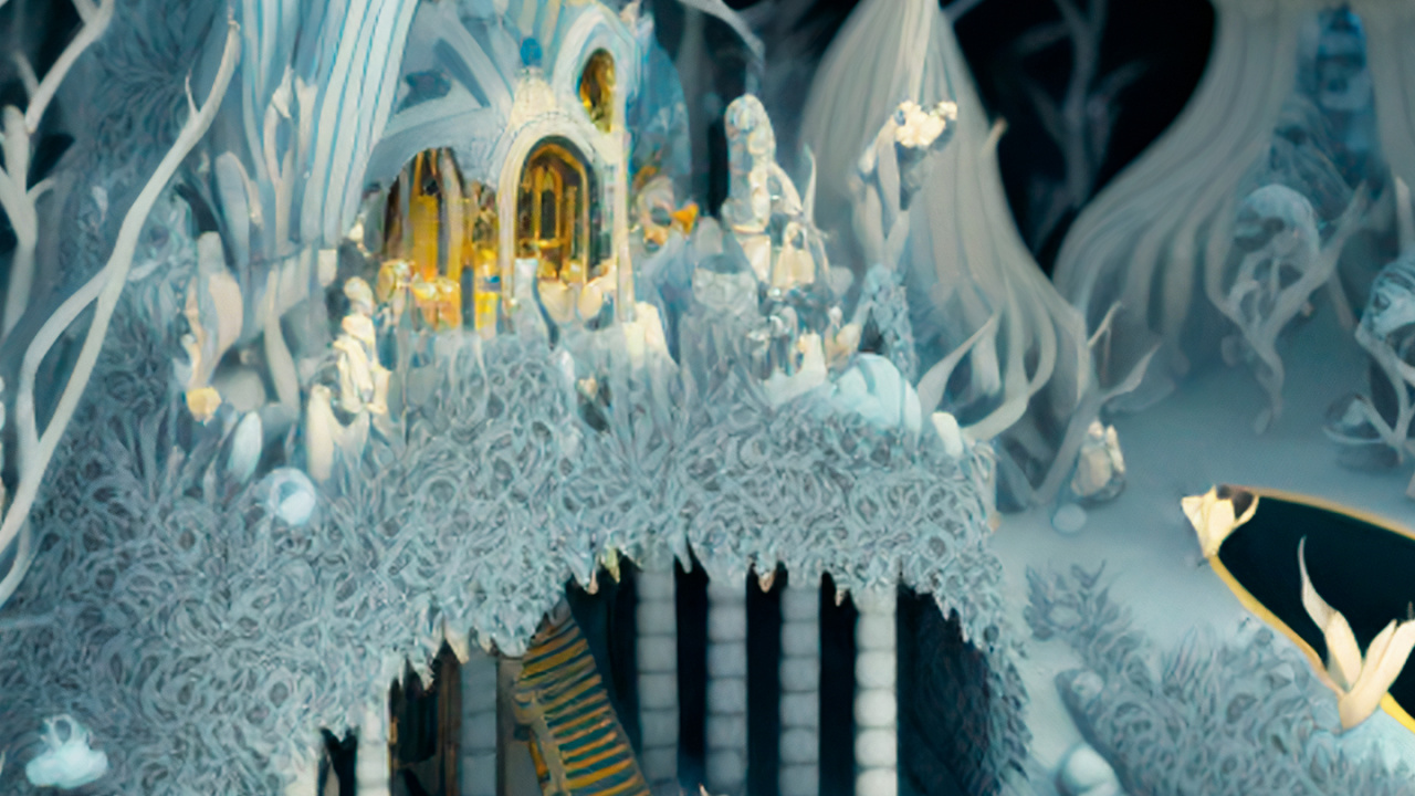 Обои зима, иллюстрация, мир, синий, свет в разрешении 1280x720