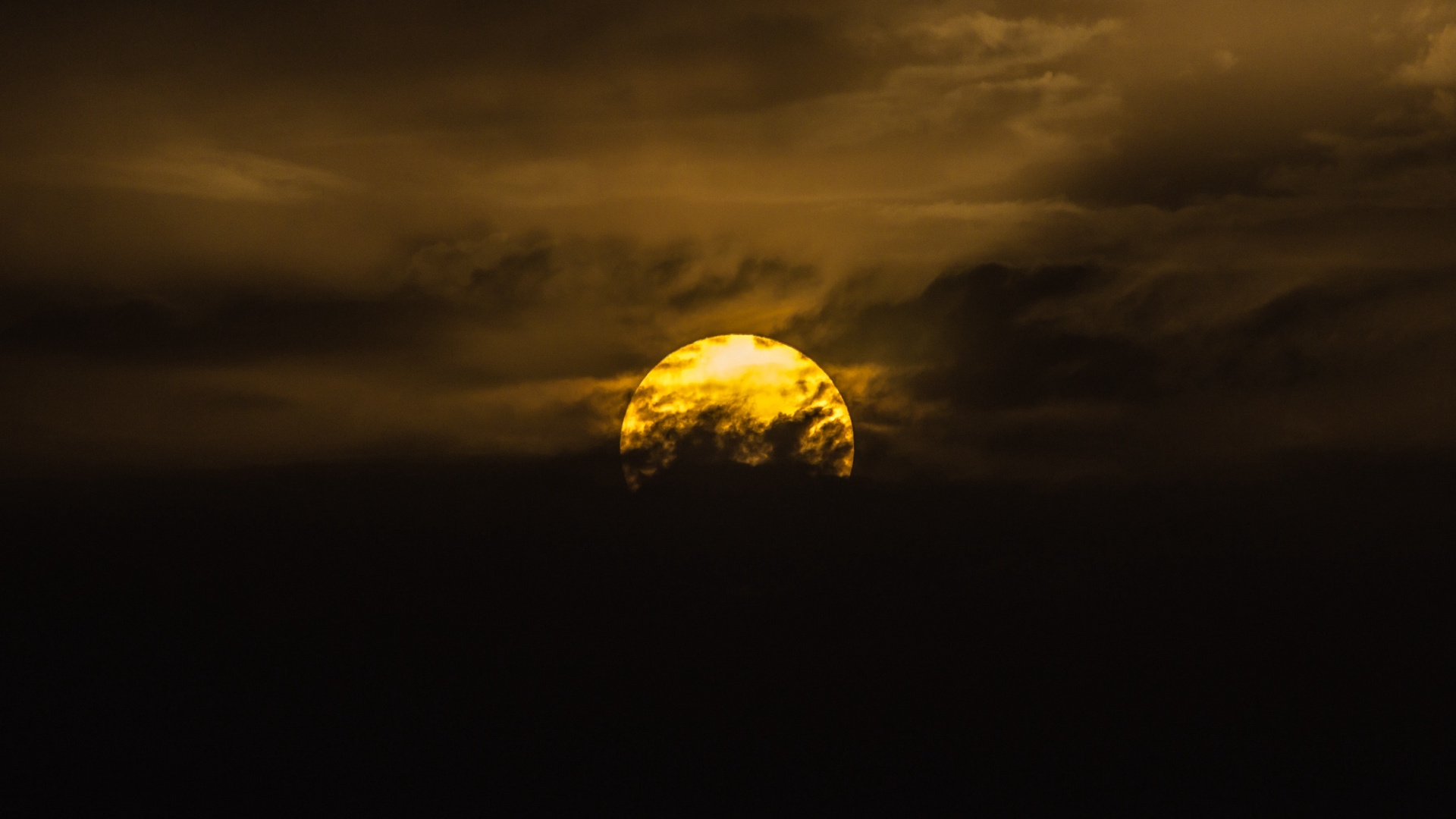 Обои закат, горизонт, облако, солнце, атмосфера в разрешении 1920x1080