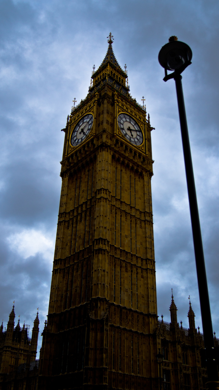 Обои Биг Бен, вестминстерский дворец, часовая башня, вышка, ориентир в разрешении 750x1334