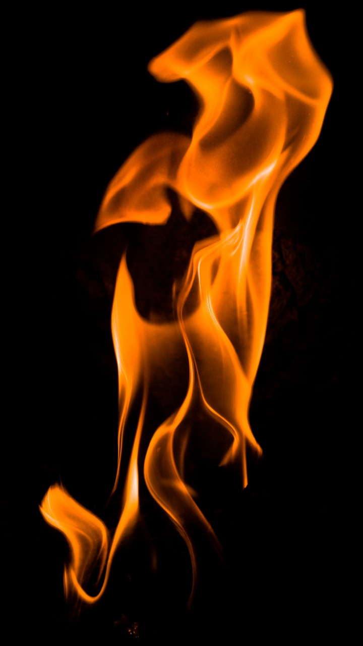 Обои пламя, огонь, тепло, мышца, рисование в разрешении 720x1280