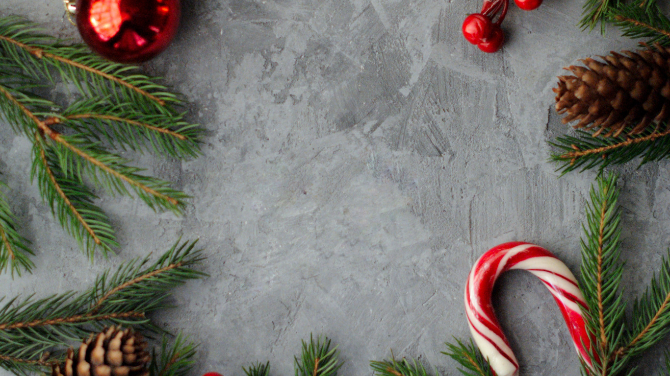 Обои Тропический сад Нонг Нуч, Рождество, рождественский орнамент, зеленый, свет в разрешении 1366x768