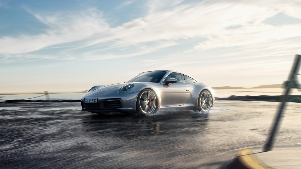 Обои 2019 Порше 911, Порше, авто, спорткар, Порше 992 в разрешении 1280x720