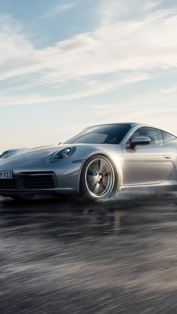 Обои 2019 Порше 911, Порше, авто, спорткар, Порше 992 в разрешении 720x1280