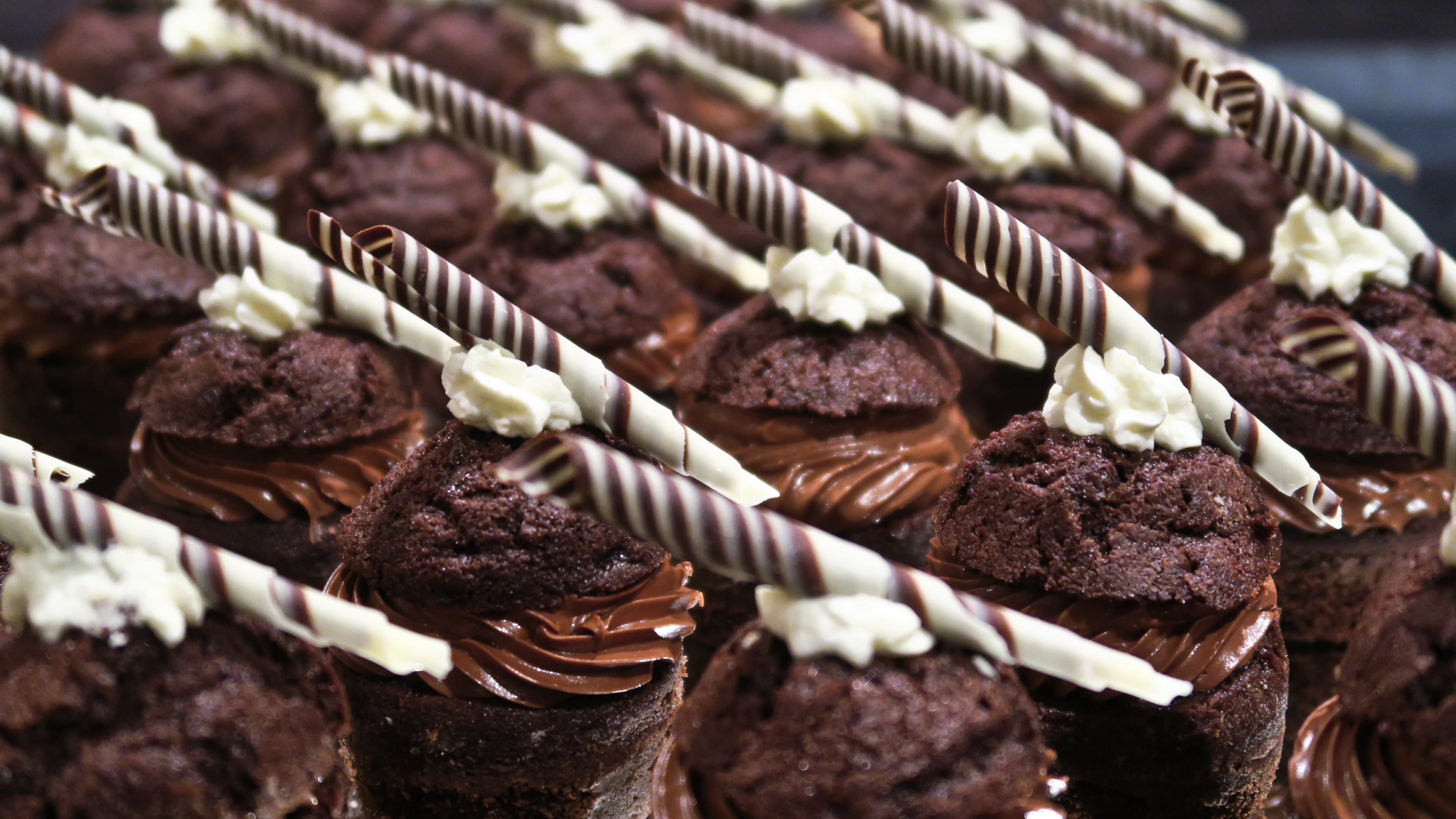 Обои Капкейк, шоколадный торт, шоколад, пища, печенье и сухари в разрешении 3840x2160