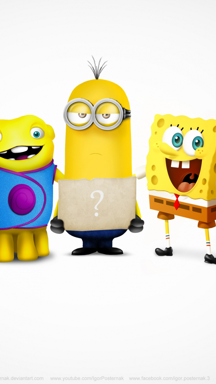 Обои мультфильм, Кевин миньон, желтый, игрушка, анимация в разрешении 750x1334