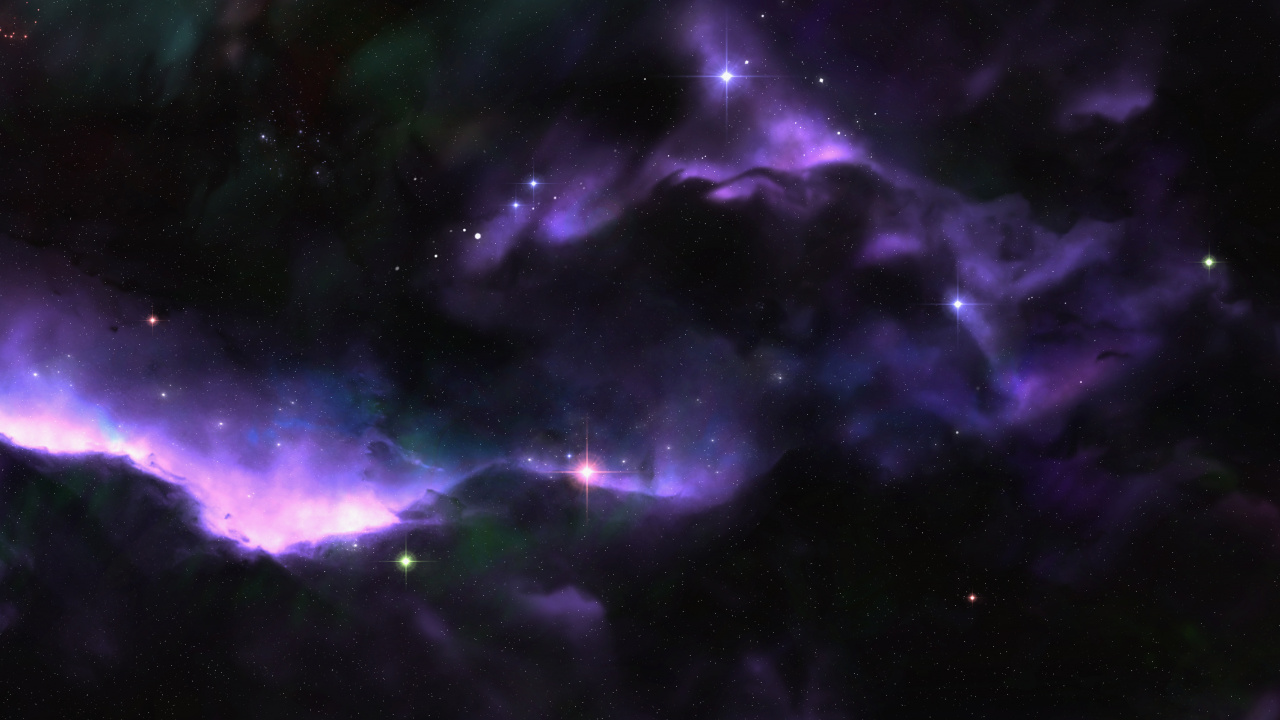 Обои природа, пурпур, Фиолетовый, туманность, астрономический объект в разрешении 1280x720